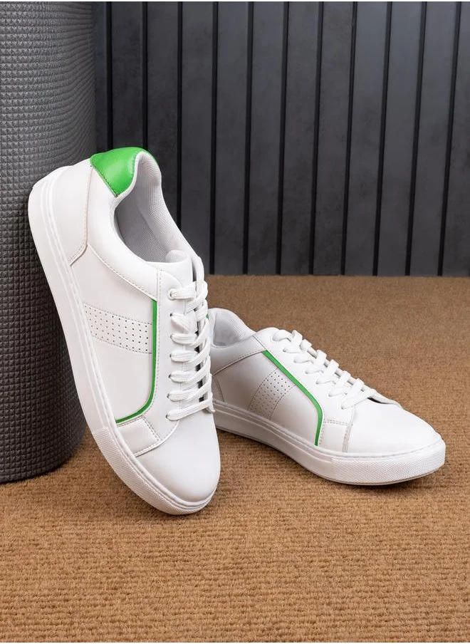 Styli Courtroom Lace Up Heel Pop Sneakers