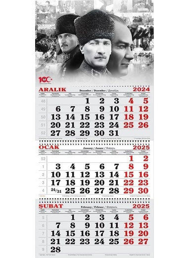 GENC DIJITAL BASKI GENC DIGITAL PRINTING 2025 Sailor Calendar ---Ataturk Kalpaklı 