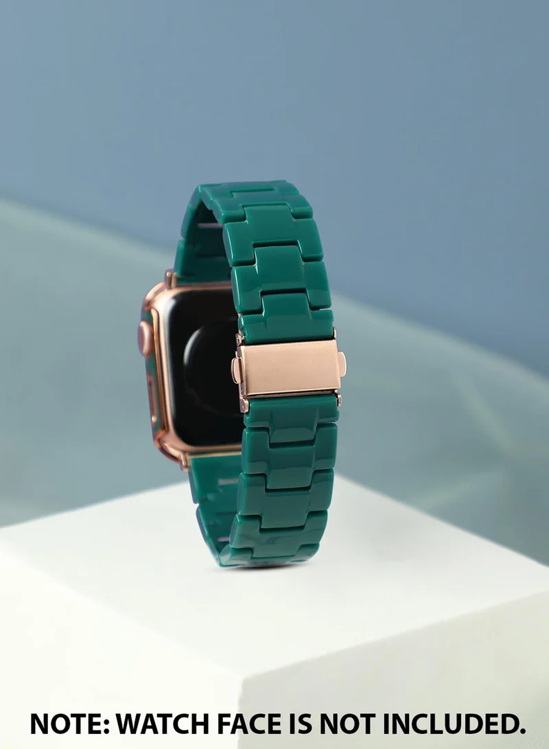 Haute Sauce Solid Casual Chain Strap Acrylic Apple Watch Strap with Case For Women | 42mm/44mm/45mm