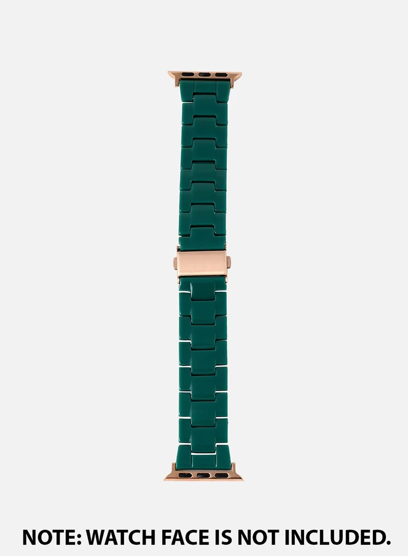 Haute Sauce Solid Casual Chain Strap Acrylic Apple Watch Strap with Case For Women | 42mm/44mm/45mm