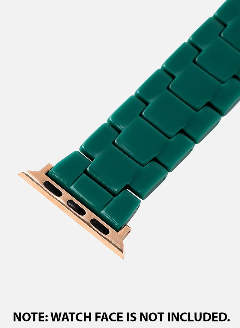 Haute Sauce Solid Casual Chain Strap Acrylic Apple Watch Strap with Case For Women | 42mm/44mm/45mm