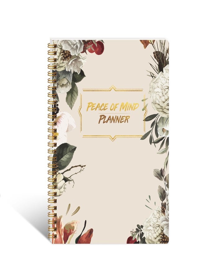 KAICN End of Life Planner, Last Wishes Organizer Notebook for Beneficiary Info, Will Preparation, When I'M Gone Organizer, Death Planner, 7.5"X10”（Beige Flower） - Image 1