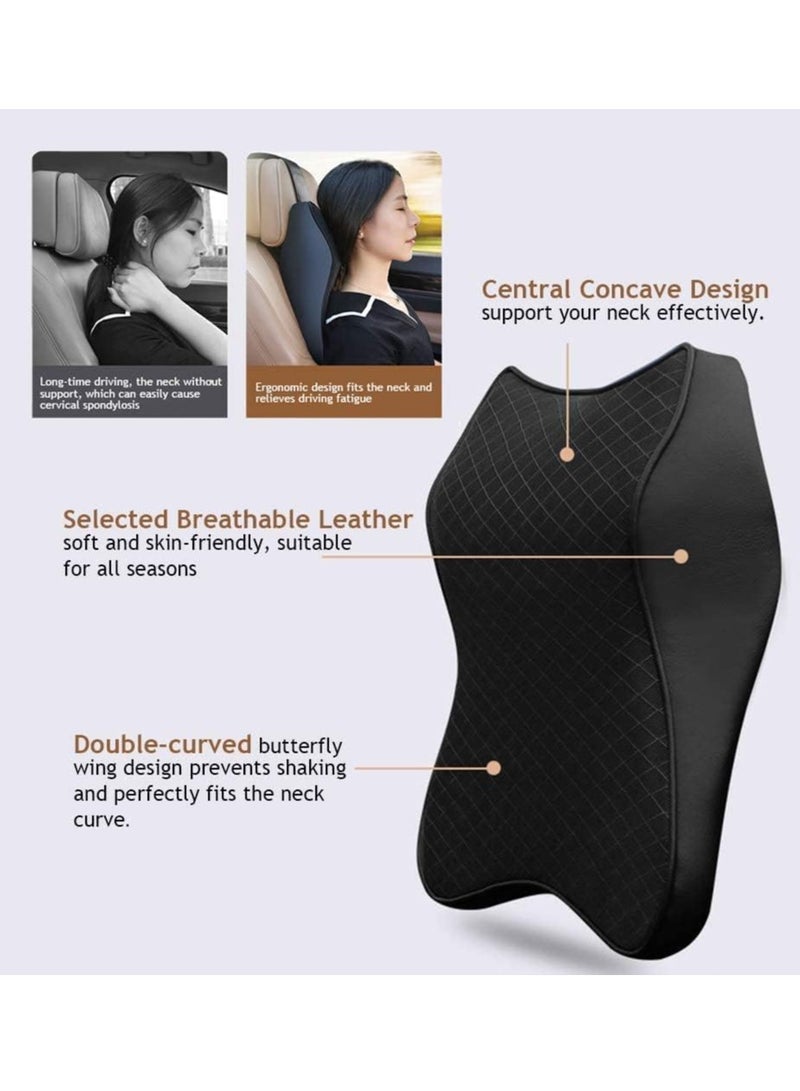 Car Seat Headrest Neck Rest Cushion, Car Seat Neck Pillow 100% Pure Memory Foam Neck Pillow with Breathable Removable Cover, Comfortable Ergonomic & Neck Pain Relief - Image 5