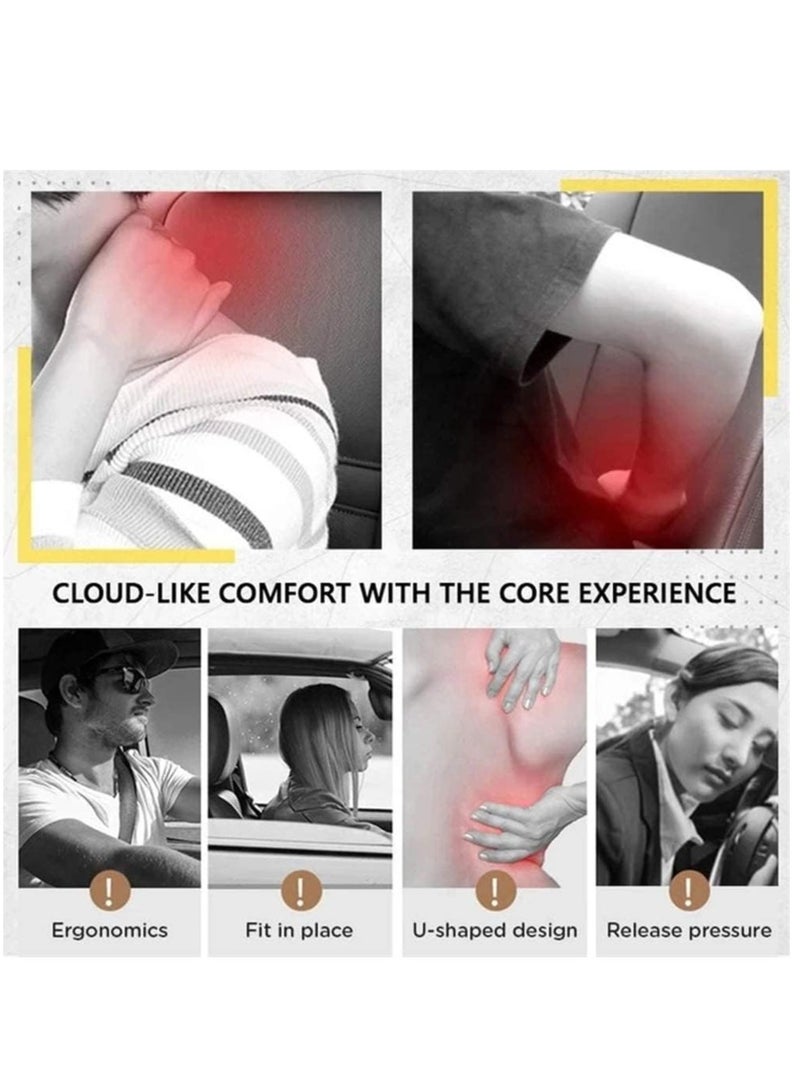 Car Seat Headrest Neck Rest Cushion, Car Seat Neck Pillow 100% Pure Memory Foam Neck Pillow with Breathable Removable Cover, Comfortable Ergonomic & Neck Pain Relief - Image 3