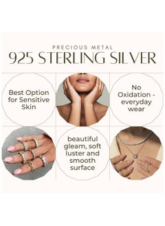 LAVEEN JEWELLERY 18k Gold Plated Two Stone Ring, 925 Sterling Silver with Crushed Ice 5A Cubic Zirconia Gemstone Fashion Jewelry for Women  - Image 5