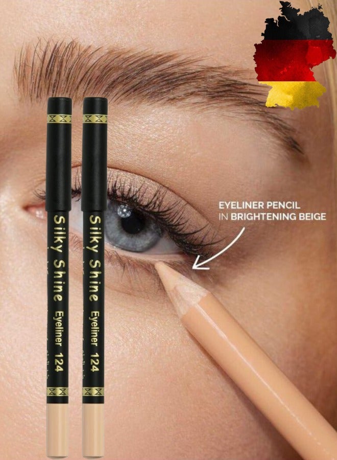 Silky Shine 2 Pieces Waterproof Medical Eyeliner 124 Beige - Image 1