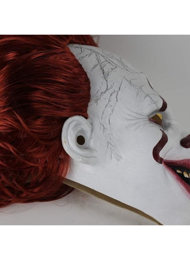 HI-FINE Halloween Clown Mask Horror IT Mask Scary Joker Mask Costume Party Festival Cosplay Prop Decoration for Adult - Image 2