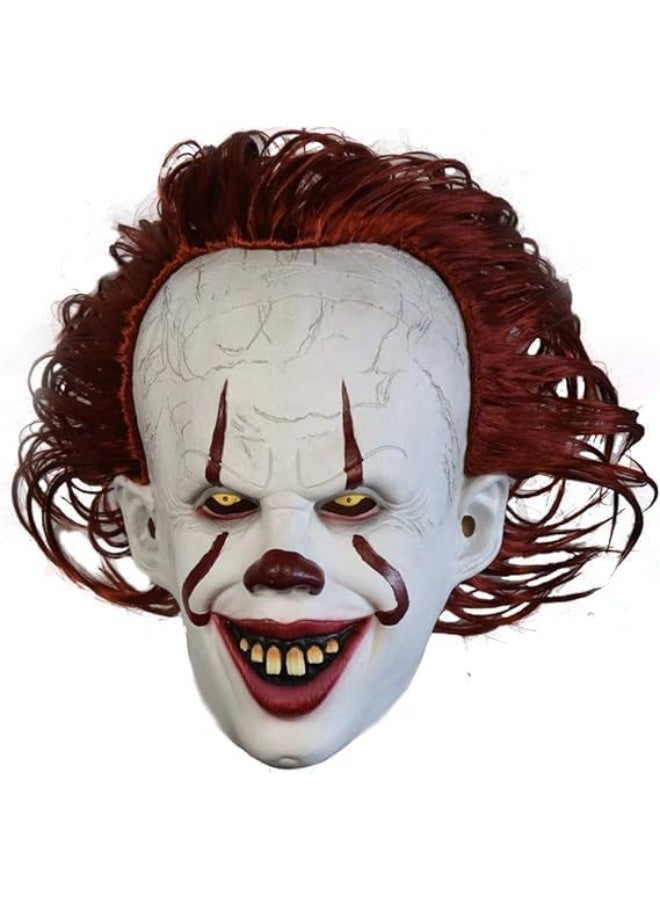 HI-FINE Halloween Clown Mask Horror IT Mask Scary Joker Mask Costume Party Festival Cosplay Prop Decoration for Adult - Image 1