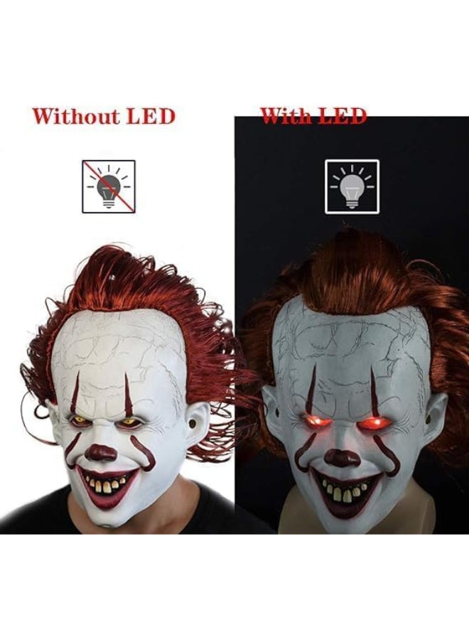 HI-FINE Halloween Clown Mask Horror IT Mask Scary Joker Mask Costume Party Festival Cosplay Prop Decoration for Adult - Image 3