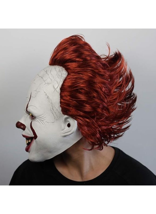 HI-FINE Halloween Clown Mask Horror IT Mask Scary Joker Mask Costume Party Festival Cosplay Prop Decoration for Adult - Image 5