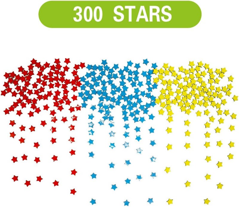 SpriteGru Magnetic Reward Behavior Star Chore Chart for One or Multiple Kids, Includes 8 Markers + 60 Foam Backing Illustrated Chores + 300 Stars in Red, Yellow, Blue. X- Large 17X12 inch. Hanging Loop READY! - Image 3