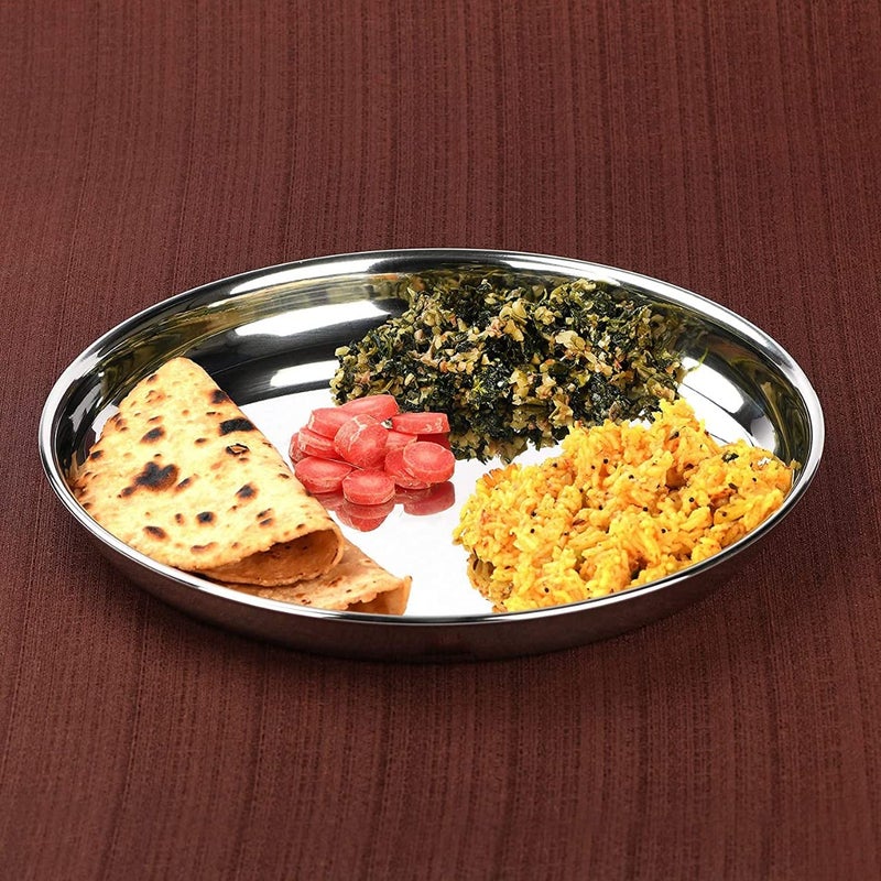 Zavian Stainless Steel Dinner Plate 2 Pcs Silver - Image 4