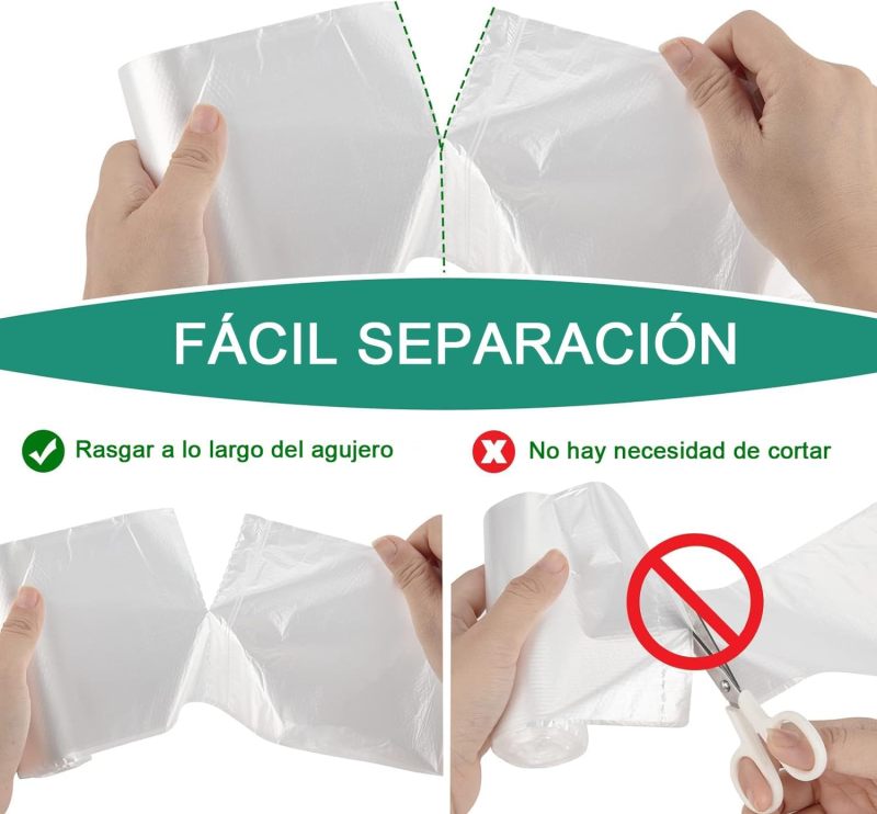 Garbage Bags 45 X 12 X 7 Cm Leakproof Rounded Bottoms Plastic Bags - Durable Tear-Resistant PE Material Versatile Bags for Indoor Outdoor Kitchen Bathroom Picnic Pet Care Small Spaces - Image 2