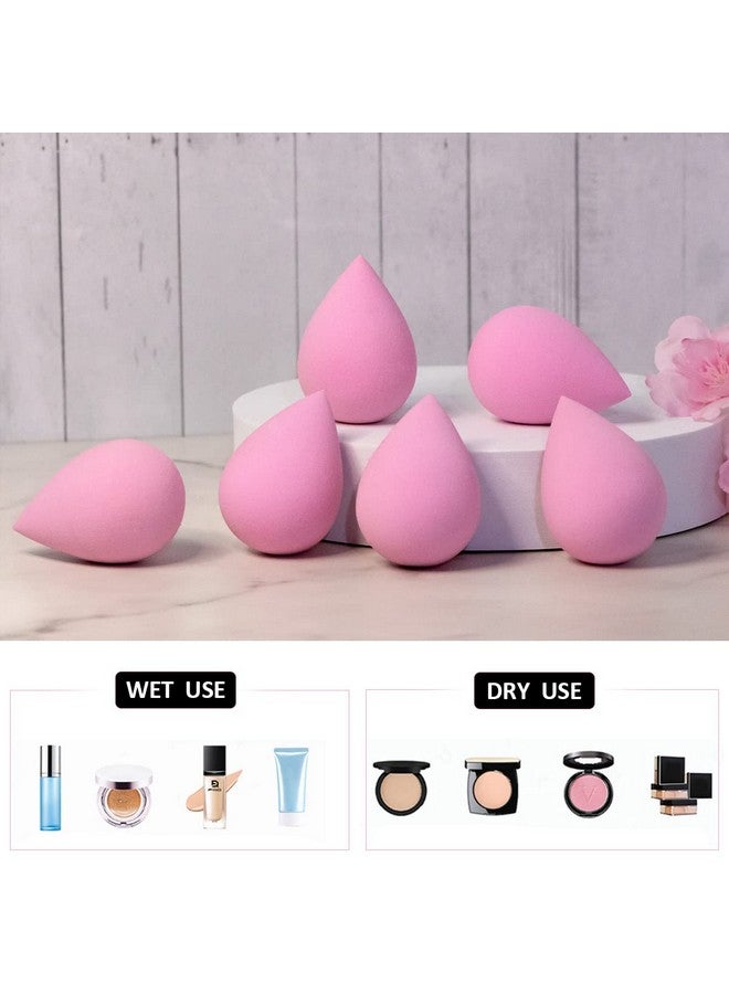 Leeshine 6 Pcs Makeup Blender Sponges Set Soft Beauty Sponge Blending Blender For Foundation Cream And Powder (Lightpink) - Image 2