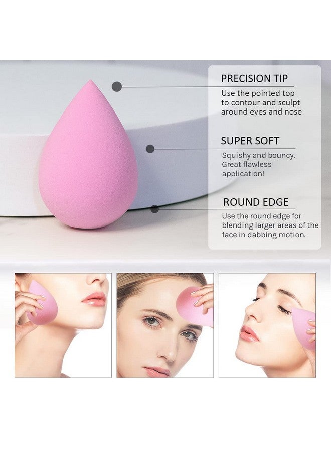Leeshine 6 Pcs Makeup Blender Sponges Set Soft Beauty Sponge Blending Blender For Foundation Cream And Powder (Lightpink) - Image 4