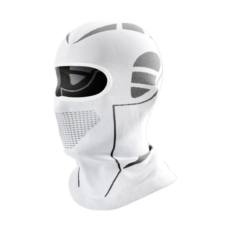 Balaclava Ski Mask: White Grey Thermal Quick-Dry - Breathable Mesh Stretchable Cold Weather Face Mask for Skiing Motorcycling Outdoor Winter Activities - Image 1