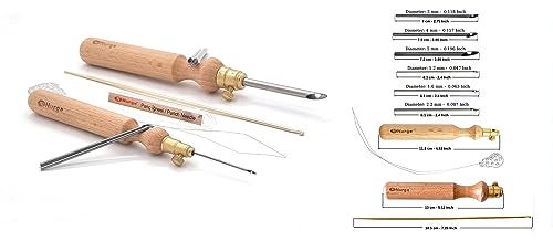 Nurge Premium Quality Punch Needle Kit, 3mm-4mm-5mm,1.2 mm - 1.6 mm - 2.2 mm Metal Tubes and Wooden Handle Punch Needle Kits for Adult Beginner, Embroidery Weaving Tools for Thread (Sets) - Image 2