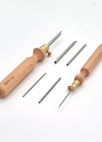 Nurge Premium Quality Punch Needle Kit, 3mm-4mm-5mm,1.2 mm - 1.6 mm - 2.2 mm Metal Tubes and Wooden Handle Punch Needle Kits for Adult Beginner, Embroidery Weaving Tools for Thread (Sets) - Image 3