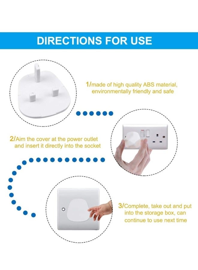 Ferepiper™12 Pcs Baby Proofing Outlet Safety Covers for Plug Home Office Safe Electric Socket Cap for Child Infants White - Image 4