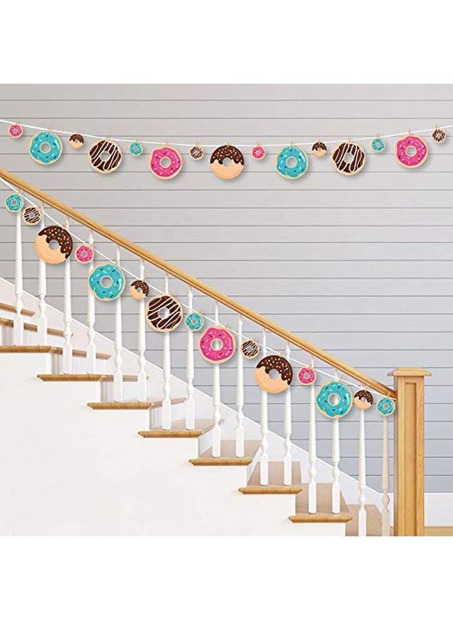Big Dot of Happiness Donut Worry Lets Party Doughnut Party Diy Decorations Clothespin Garland Banner 44 Pieces  - Image 2