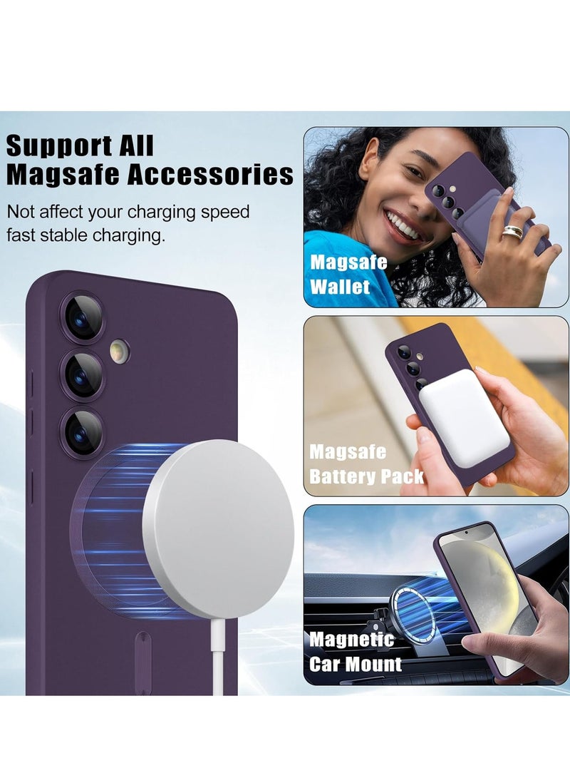 بورتوني حافظة سامسونج جالاكسي S25 بلس 5G المغناطيسية الفاخرة ذات الطلاء المعدني مع حماية كاملة لعدسة الكاميرا وغطاء مضاد للصدمات لهاتف سامسونج جالاكسي S25 بلس 5G - Image 5