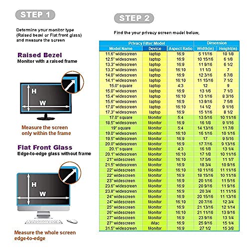 WELINC 22 Inch - 16:10 Aspect Ratio - Computer Privacy Screen Filter for Widescreen Monitor - Anti-Glare - Anti-Scratch Protector Film - Protects Your Eyes from Harmful Glare and Blue Light - Image 3