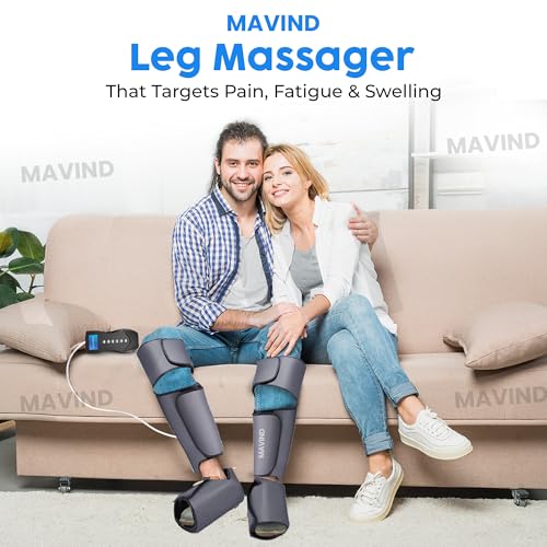 MAVIND Full Leg Massager with Air Compression with Handheld Controller,Leg Foot Calves Thigh Massager with Heat Theraphy,Relaxation & Muscle Comfort,Foot Massager Machine for Pain Relief,Blood Circulation Massager - Image 2