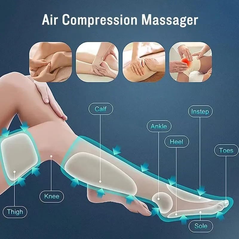 MAVIND Full Leg Massager with Air Compression with Handheld Controller,Leg Foot Calves Thigh Massager with Heat Theraphy,Relaxation & Muscle Comfort,Foot Massager Machine for Pain Relief,Blood Circulation Massager - Image 3