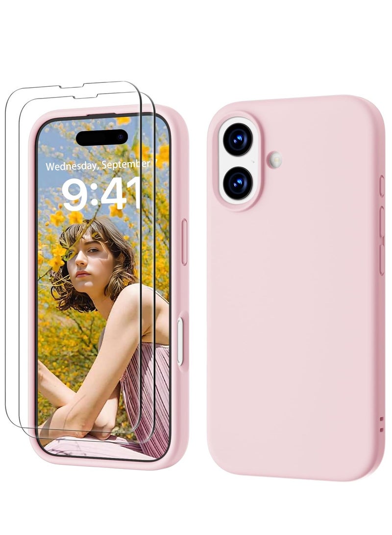 BORTONY iPhone 17 Case Premium Liquid Silicone Cover with 2-Pack Full HD 9D Tempered Glass For iPhone 17 Soft Touch Anti-Scratch with Microfiber Lining Cover For iPhone 17 6.3-inch - Image 1