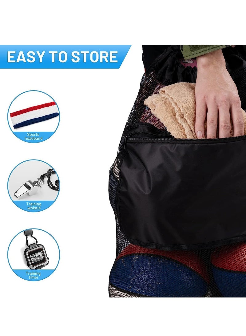 KASTWAVE Mesh Bag for Ball, Waterproof Extra Large Duffel Bag Heavy Duty Net Ball Shoulder Bag, Durable Mesh Drawstring Bag Gym Sports Equipment Bag Large Mesh Net Bag - Image 3