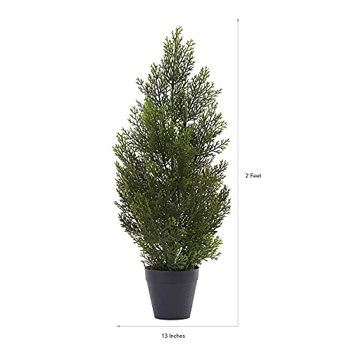 Nearly Natural 2ft. Mini Cedar Pine Tree (Indoor/Outdoor) - Image 4
