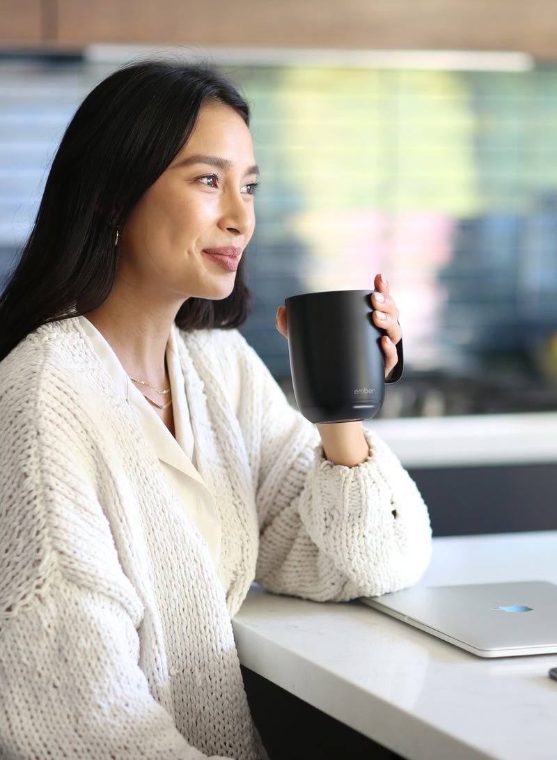 Ember Mug 2 14OZ / 414ML | Temperature Control Mug, Vacuum Insulated Stainless Steel Smart Cup for Coffee, Tea, Water, 80Min Battery Life, iOS/Andorid - Black  - Image 5