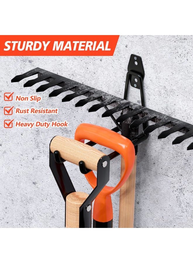 MIKRUI 30 Pack Heavy Duty Garage Hook,Solid Steel Garage Storage Hook,Wall Mount Garage Double Hook Organizer for Hanging Ladder,Bike,Garage,Ropes, Broom, Gardening Equipment,Yard Tools - Image 5