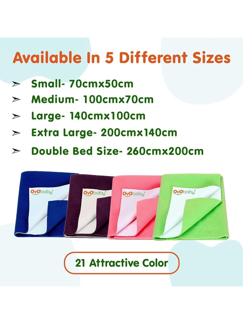 OYO BABY Extra Absorbent Waterproof Baby Dry
  Sheet Extra-Large Size (200x140cm) | Quick Dry Sheet for Bed Protector, Soft
  & Breathable | Sea Green - Image 2