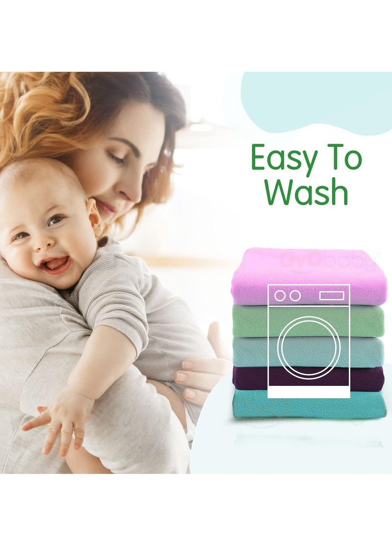 OYO BABY Extra Absorbent Waterproof Baby Dry
  Sheet Extra-Large Size (200x140cm) | Quick Dry Sheet for Bed Protector, Soft
  & Breathable | Sea Green - Image 3