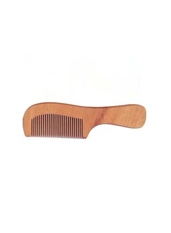 Generic Light Brown Wooden Comb – Natural & Gentle Detangler  - Image 5