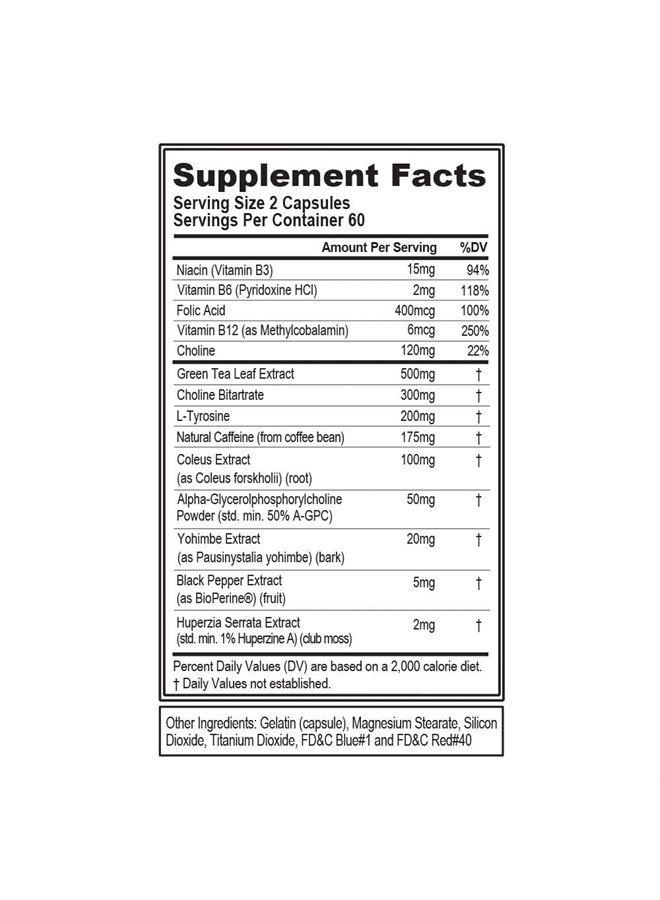 Evlution EVL دعم حارق الدهون الحراري - فقدان الوزن السريع ودعم الطاقة والشهية - مكمل ترانس4ورم لحارق الدهون والشعور بالامتلاء للشباب والنساء (60 حصة) - Image 2