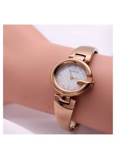 GUCCI Gucci Guccisima Quartz Mother Of Pearl White Dial Rose Gold Steel Strap Watch For Women - YA134312  - Image 4