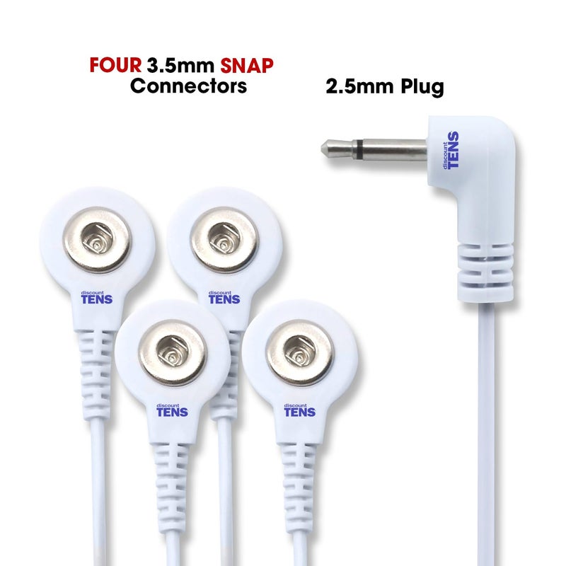 Discount TENS Brand - Tens Lead Wires, Port Doubler with a 2.5mm Plug and Four 3.5mm Snap Connectors (2 Pack) - Image 4