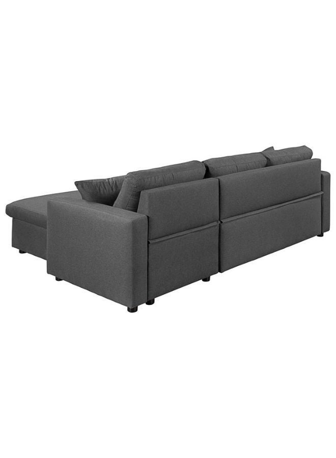 KUSTOMDECO 3 Seater Diwan Sofa Cum Bed | Convertible Fabric Sofa Bed with Storage | Modern Grey Sofa for Living Room & Guest Room - Image 2