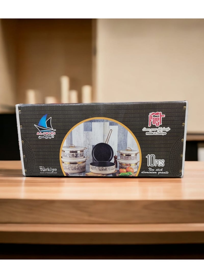 FAST Granite turkey grey cookware 10 piece - Image 2