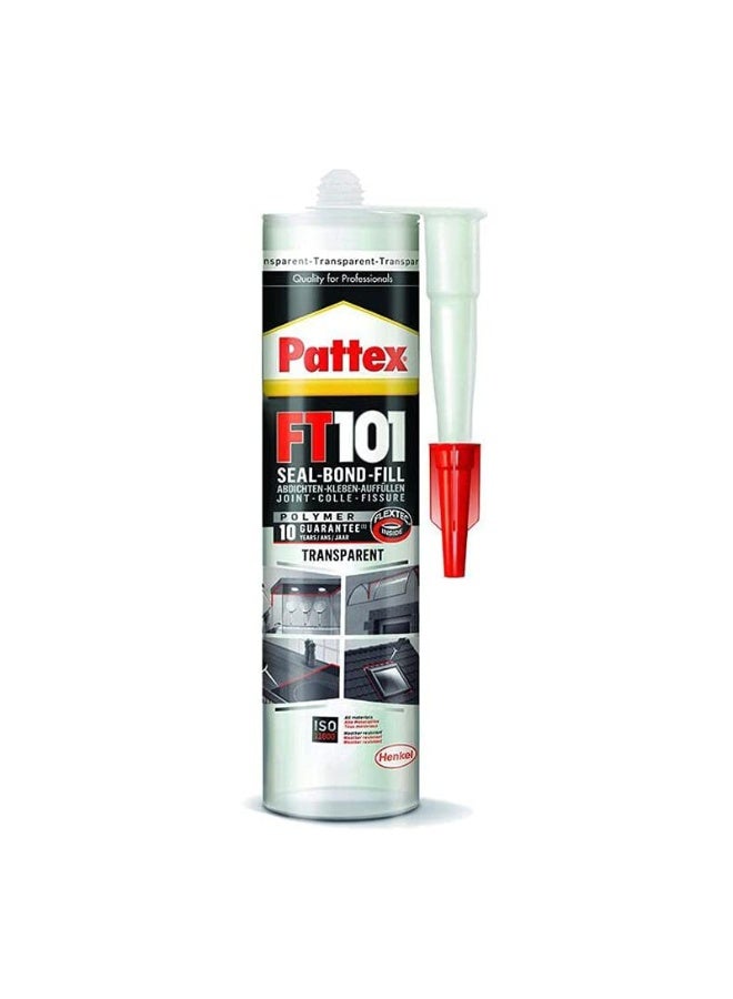 Pattex Seal-Bond-Fill Silicone Sealant Construction Adhesive 280 ml, Transparent  - Image 1