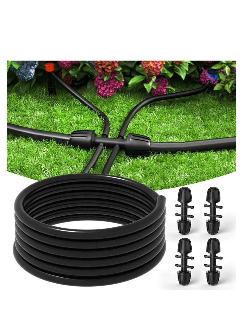 general 1/2" Irrigation Tubing with 4 Packs 6-Way Connectors - 50FT Drip Irrigation Tubing Ideal for Garden Irrigation System or as Blank Distribution Hose for Any Project - Image 1