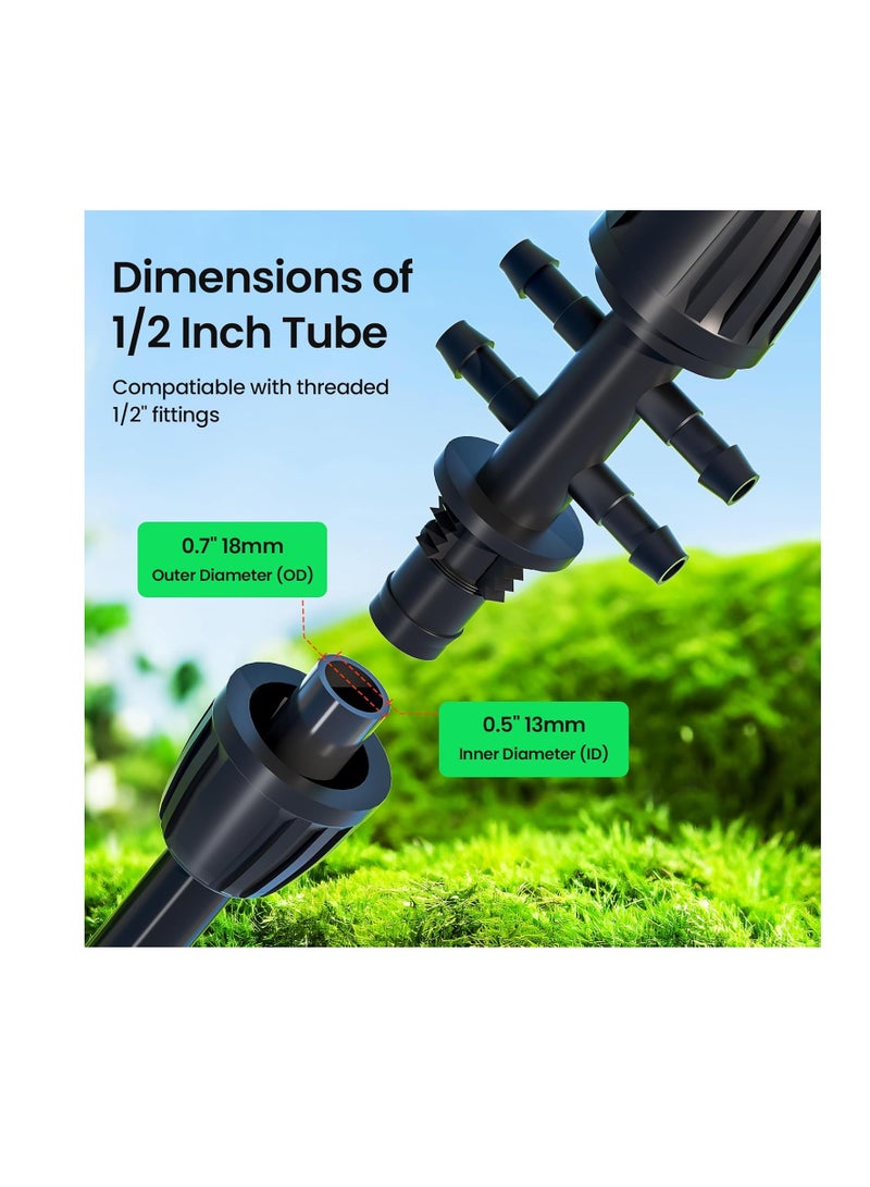 general 1/2" Irrigation Tubing with 4 Packs 6-Way Connectors - 50FT Drip Irrigation Tubing Ideal for Garden Irrigation System or as Blank Distribution Hose for Any Project - Image 3