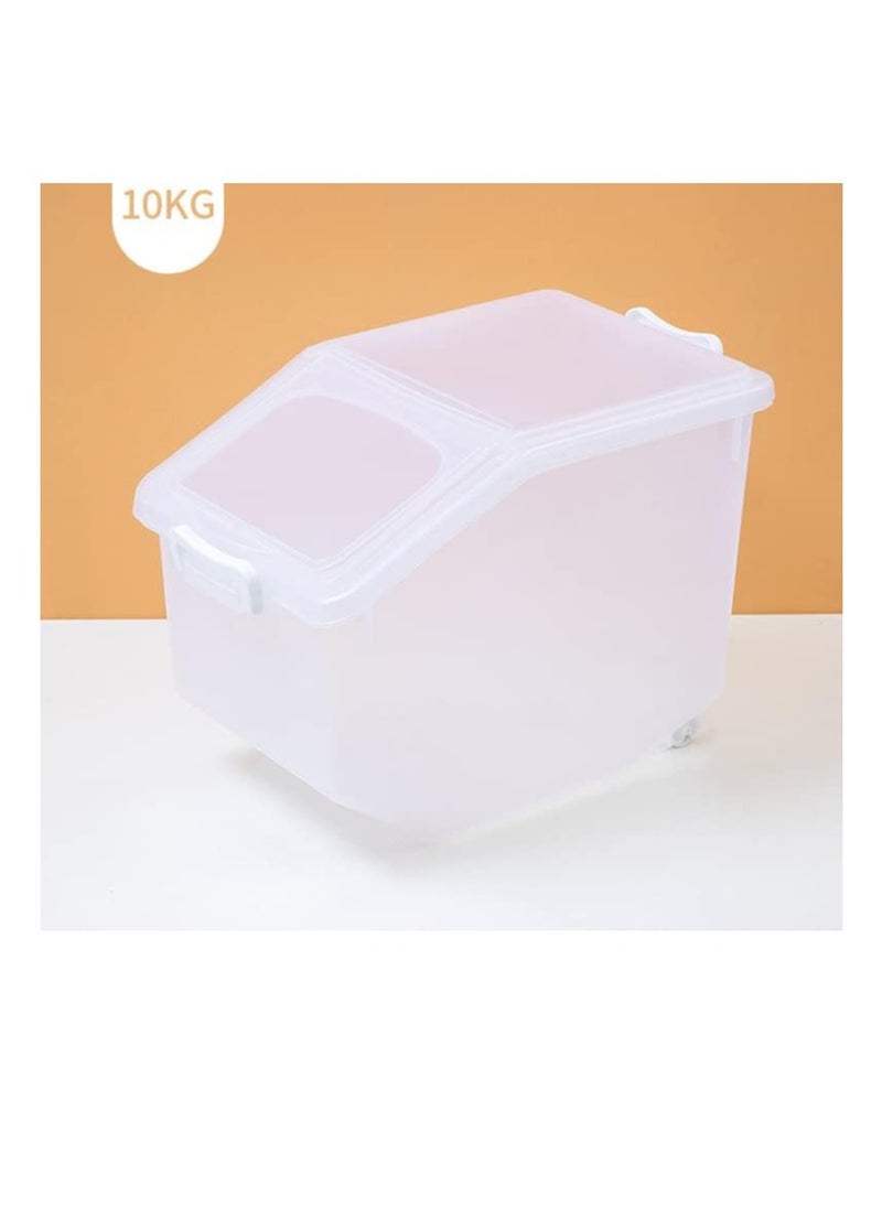 Premify - Rice Storage Container 10kg - Food Storage Container with Lid, BPA Free Plastic Large Cereal Sotrage Box, Multifunctional containers for kitchen food with Measuring Cup - Image 1