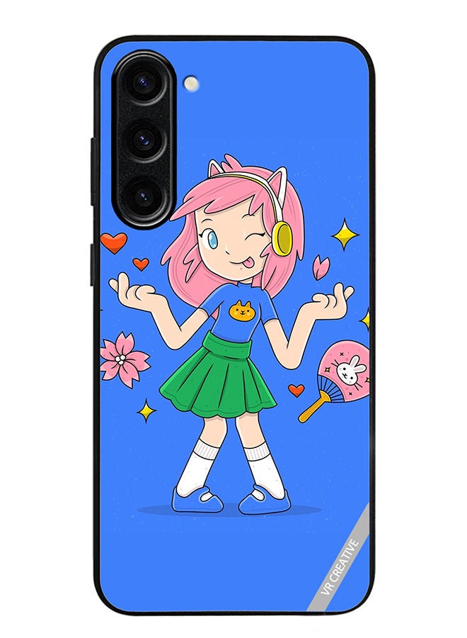 Protective Case Cover For Samsung Galaxy S23 Hand Drawn Otaku Vector Design Multicolour