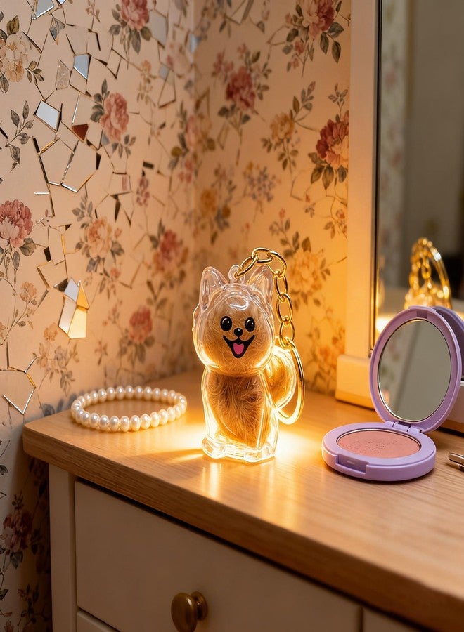 ESPETIO Dog Hair Collector Keychain,Pomeranian Charm Memorial Storage Box,Pet Fur Keepsake Capsule Pendant Dogs Mom Dad Memorial Gifts for Pet Lovers - Image 5