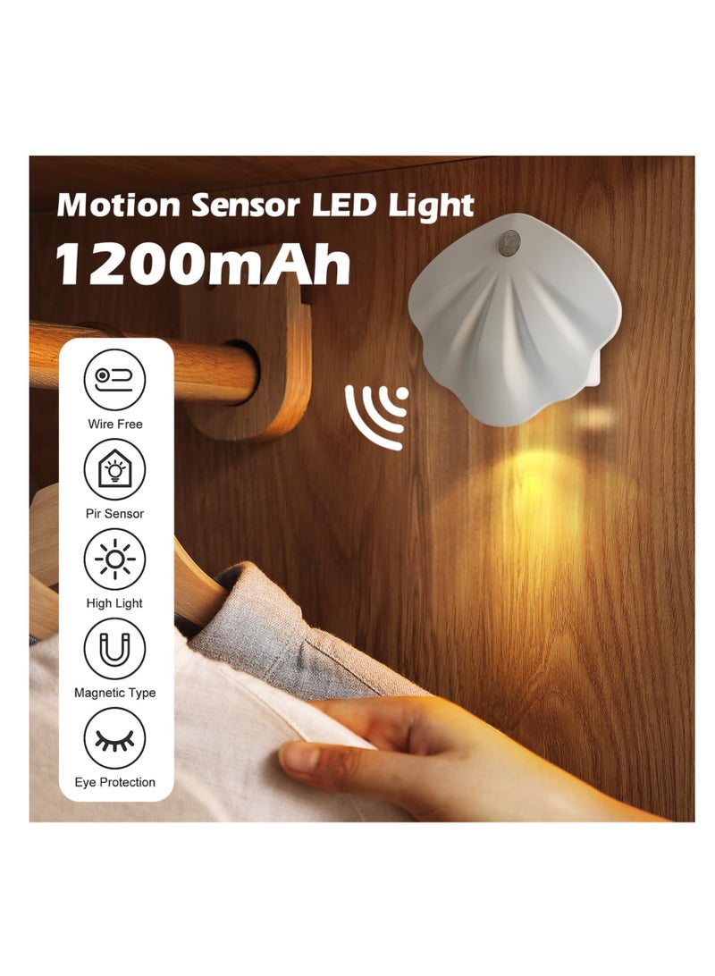 SYOSI ضوء تحت الخزانة مزود بحساس حركة LED، ضوء ليلي قابل للشحن عبر USB Type-C، يستخدم بشكل رئيسي للإضاءة الآمنة في الليل في غرفة المعيشة، العداد، المطبخ، الردهة، الدرج (عبوة من 2) - Image 2