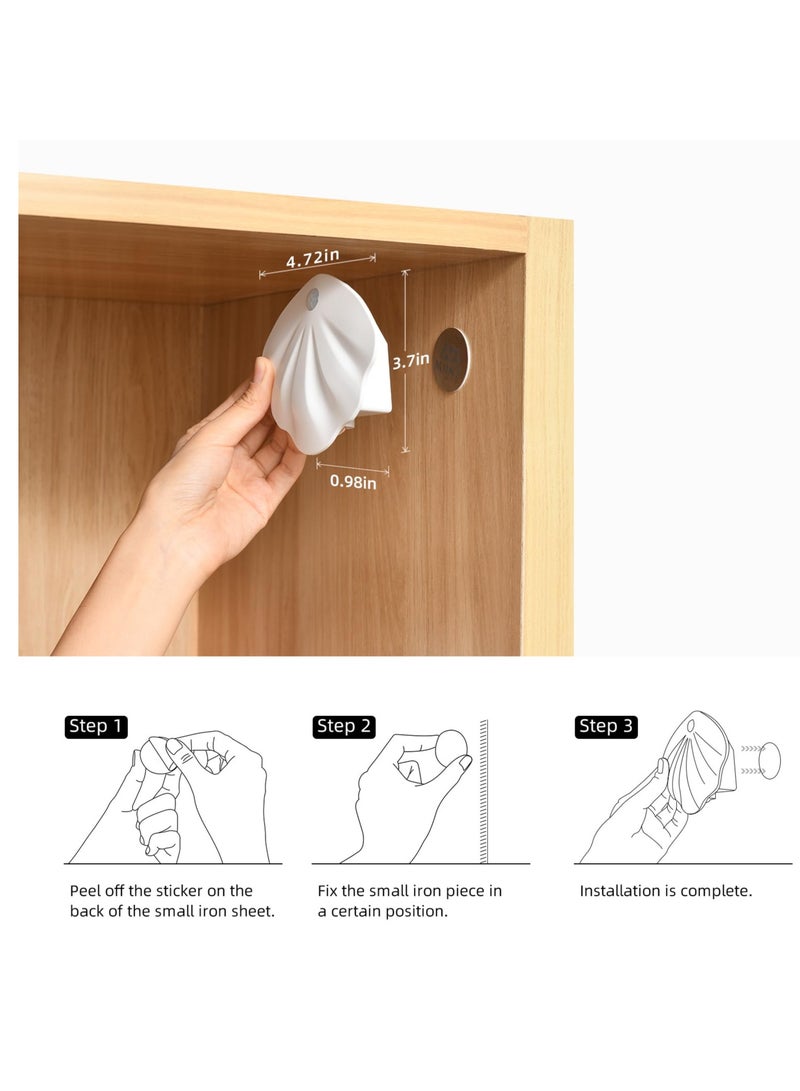 SYOSI ضوء تحت الخزانة مزود بحساس حركة LED، ضوء ليلي قابل للشحن عبر USB Type-C، يستخدم بشكل رئيسي للإضاءة الآمنة في الليل في غرفة المعيشة، العداد، المطبخ، الردهة، الدرج (عبوة من 2) - Image 4