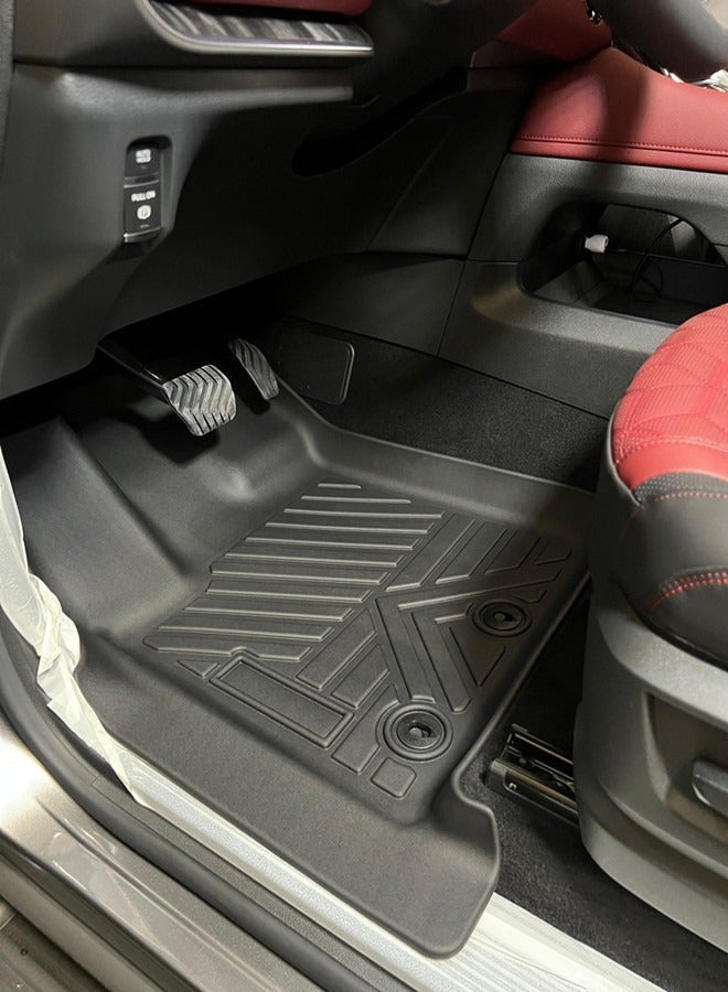 Generic Nissan Patrol Y63 5D Floor Mats, Custom Fit Floor Mat for Patrol Y63, Heavy Duty Mats, Set of 4 Including 3rd Row, Black  - Image 3